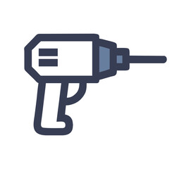 drill/screwdriver icon dark blue outline
