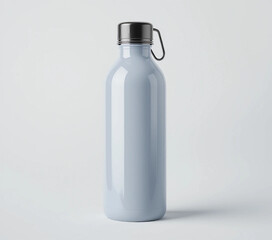 Light blue metal water bottle with carry loop
