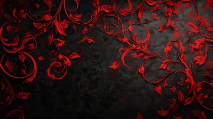 Abstract black and red background with bold geometric design