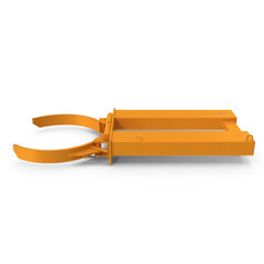 Single Drum Grab Lifter Forklift Attachment Isolated on Transparent Background