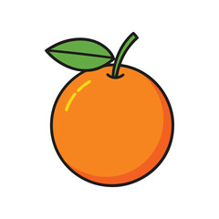 Orange fruit icon design vector illustration.