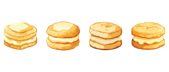 Cream Biscuits Delicious Pastry Gourmet Bakery Sweet Treats Food Photography