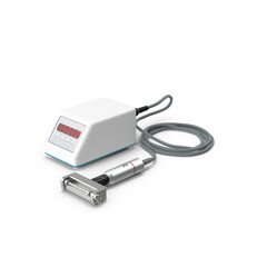 Digital Ultrasonic Flow Meter Device Isolated on Transparent Background