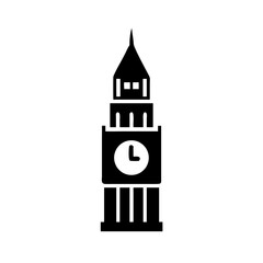 Explore london big ben vector icon illustration of elizabeth tower landmark symbol design