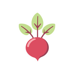 Vibrant Radish Illustration Perfect for FarmtoTable Branding Vegan Recipes and Healthy Eating Content