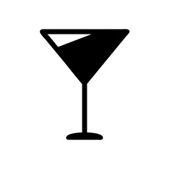 Martini glass cocktail drink beverage alcohol bar party celebration vector icon illustration design
