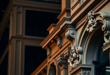 close up of a building with a clock on it