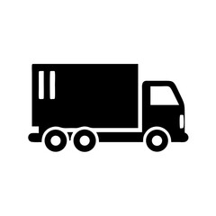 Delivery truck vector icon for shipping and moving services transport logistics and distribution