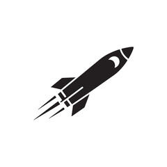 Flying Missile Silhouette