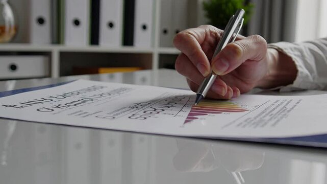 Dietologist Writing Healthy Eating Plan  

