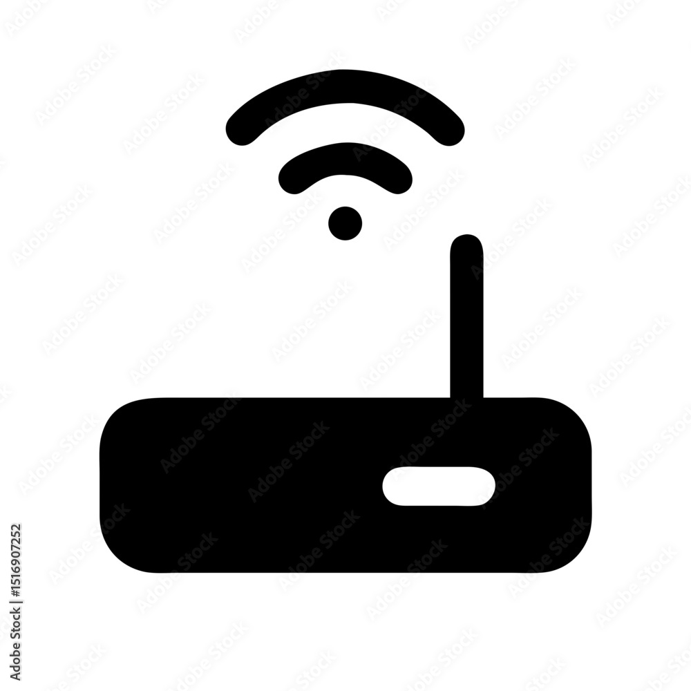Poster wifi router icon vector illustration for wireless internet connection and network signal