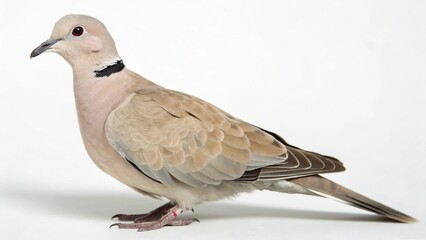 Eurasian Collared Dove on studio background