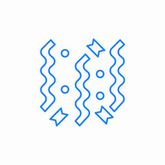 party streamers celebration fun icon sign vector