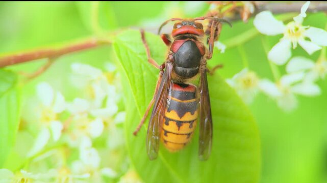 The European hornet ,Vespa crabro