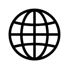 Globe world earth map global international network connection internet web planet sphere icon vector