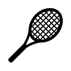 Tennis racket vector illustration for sports equipment and recreational activities design element