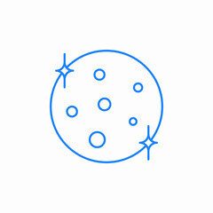sparkle moon icon sign vector