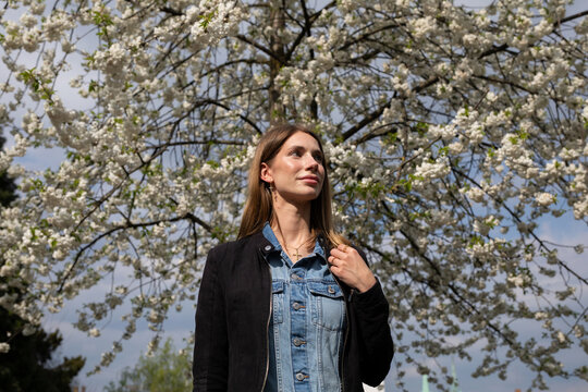 young woman in the park