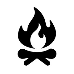 Campfire flame vector illustration for camping outdoor adventure bonfire and fire design needs