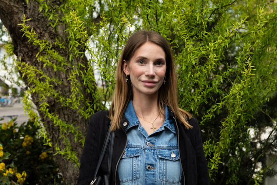 young christ woman in the park