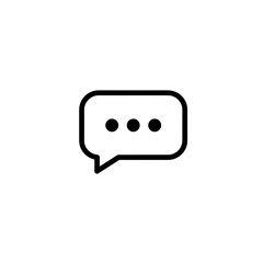 Naklejka premium Speech bubble icon with three dots indicating message typing 