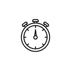 Stopwatch measuring time in a minimalistic black and white style