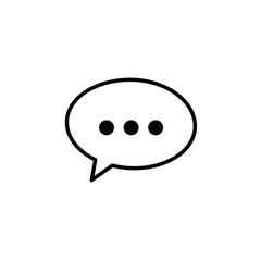 Speech bubble with three dots indicating conversation pause  