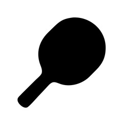 Isolated black ping pong paddle vector illustration for sports equipment and recreation design