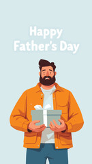 Father’s Day Greeting with Bearded Dad