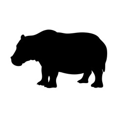 Fototapeta premium Discover majestic hippopotamus vector art featuring hippo illustration and hippo silhouette in wildlife design