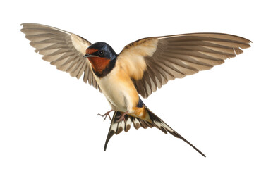 Obraz premium Barn Swallow in Flight A Detailed Illustration of a Bird in Motion