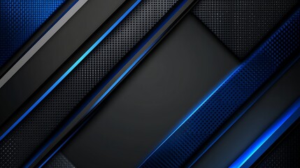 Obraz premium Abstract dark blue and grey geometric background