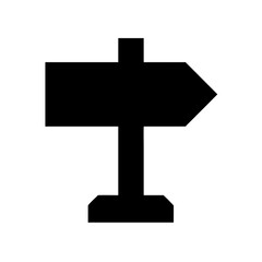 Directional sign vector graphic for navigation and wayfinding design elements and icons usage needs