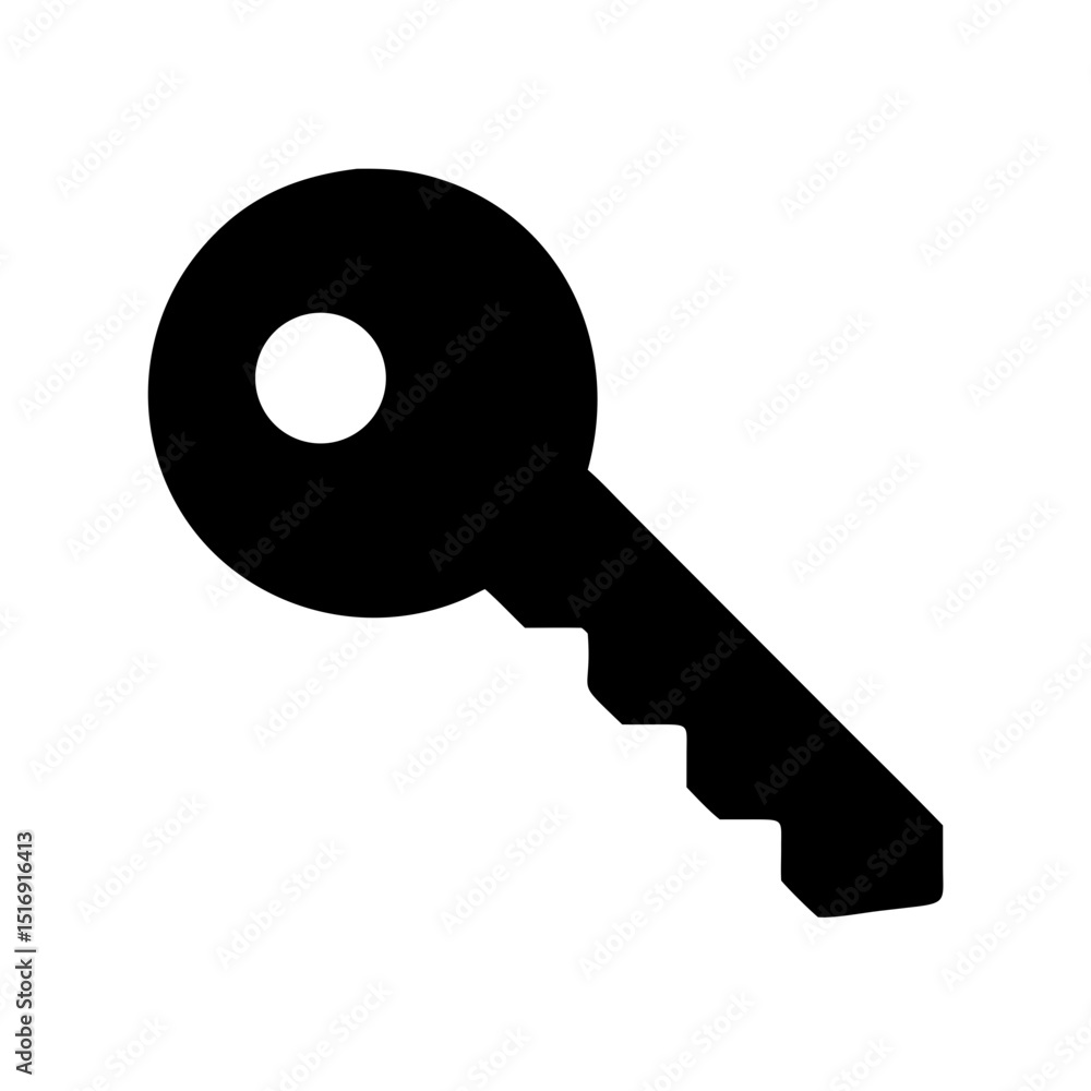 Poster unlocking key access security lock safety privacy secret entry solution open secure keyhole