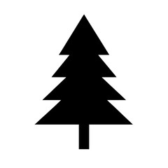 Fototapeta premium Black christmas tree vector graphic illustration for holiday season and winter design project needs
