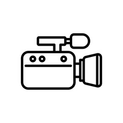 video recorder icon vector, line style icon