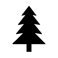 Isolated black christmas tree vector illustration for holiday season decoration and design needs
