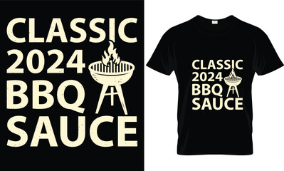 BBQ T-shirt design vector.