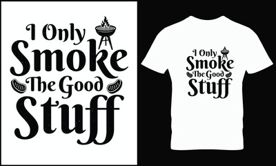 BBQ T-shirt design vector.