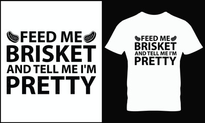 BBQ T-shirt design vector.