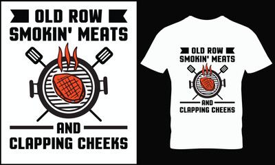 BBQ T-shirt design vector.