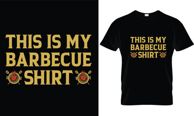 BBQ T-shirt design vector.
