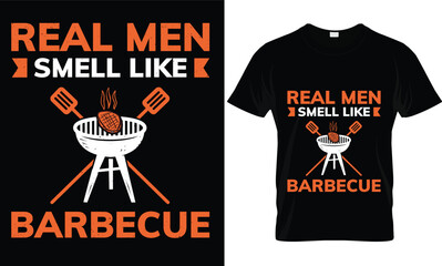 BBQ T-shirt design vector.