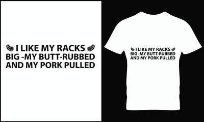 BBQ T-shirt design vector.