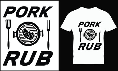 BBQ T-shirt design vector.