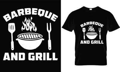 BBQ T-shirt design vector.