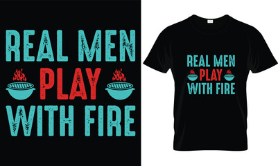 BBQ T-shirt design vector.