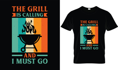 BBQ T-shirt design vector.