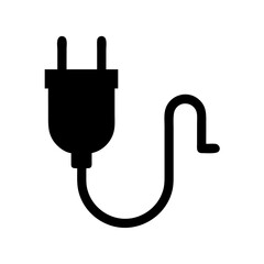 Electrical plug vector icon illustration for power outlet connection and energy supply needs design