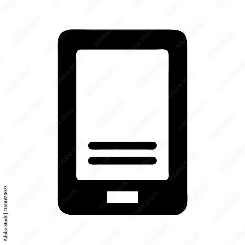 Poster mobile phone vector icon smartphone device cellphone gadget digital technology design element ui ux 